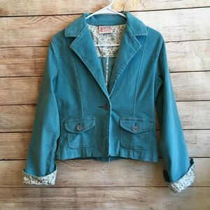 ‎VINTAGE BILL BLASS TEAL CORDUROY BLAZER